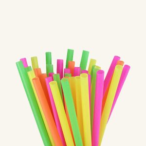 (719) MIX COLOUR BUBBLE TEA STRAW 0.5CM 彩红泡泡茶尖吸管 - 幼