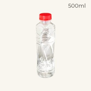 PET BOTTLE ROUND 500ML+CAP(RED)60PCS/PACK 水灌（圆）+盖
