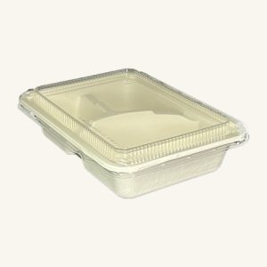 PULP 3C TAKEAWAY BOX WITH LID 1000ML ( 25S X 6 PKTS ) PULP 3C 饭盒+盖