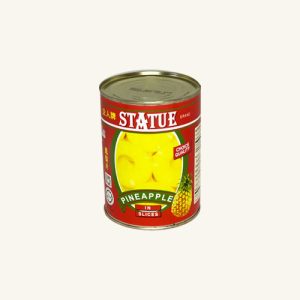 STATUE CANNED PINEAPPLE SLICE 罐头黄梨片 24*565G 企人